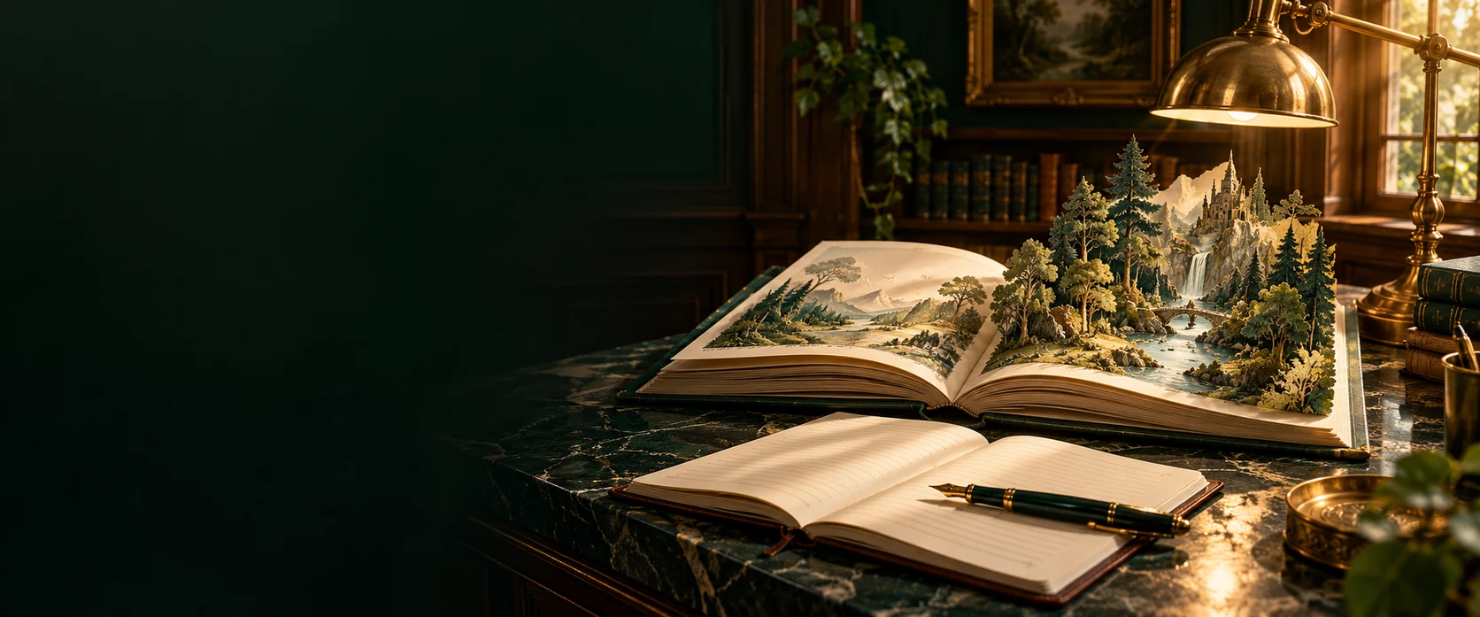 Иллюстрированная книга, тетрадь и ручка для практики чтения и письма